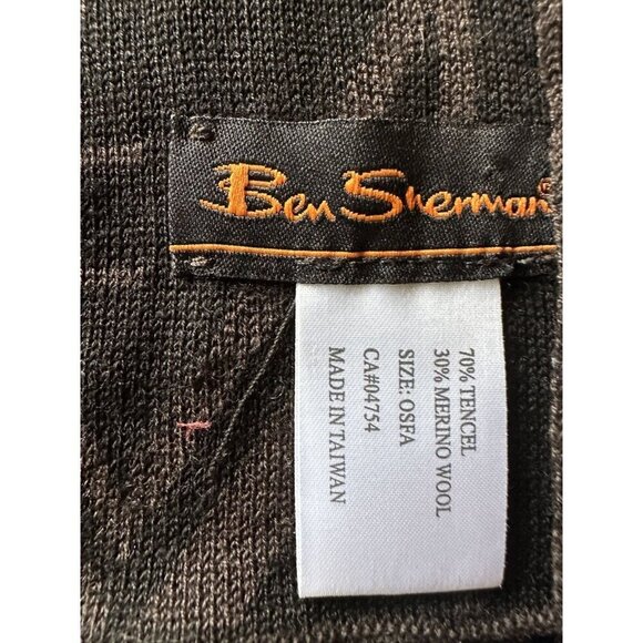 Ben Sherman Patterned Scarf 70% Tencel 30% Merino Wool OSFA - Picture 3 of 4